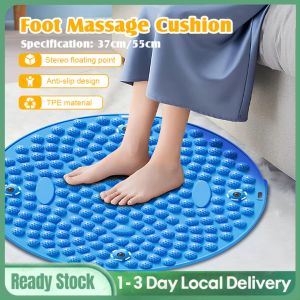 55CM Foot Massade Cushion Toe Press Plate Circular Silicone Foot Bottom Massage Mat Pressure Plate Adult Toe Press Board Super Slow Running Soft Silicone Foot Mat按摩垫趾压板Plat tekan jari kaki pad pembisihan