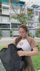 Cặp đa chức năng kẹp dọc viền đôi chống sốc laptop cao cấp [XƯỞNG MAY GIA CÔNG]