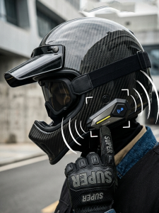 Carbon Fiber Summer Certified Retro Motorcycle Helmet