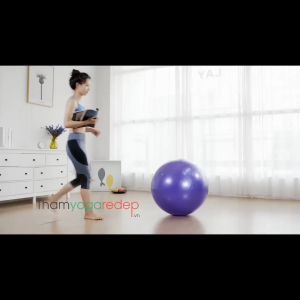 Bóng Yoga Chống Cháy Nổ Bóng Yoga Trơn Dày 2mm 65cm [Có Kèm Theo Máy Bơm]