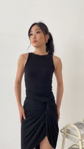 NZINGA Daehwa | Atasan Wanita Polos Tanpa Lengan - Tanktop Crew Neck Body Fit | Ukuran S - XXL