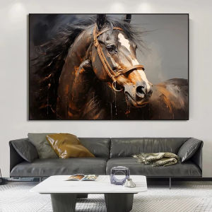 Jigsaw Puzzle for Adults 500/1000/1200/2000PCS Brown Black Horse Artwork DIY Craft Home Wall Decoration Gift Idea