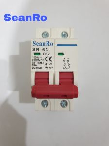 MCB DC 2P 32A C32A SeanRo Miniature Circuit Breaker Proteksi Pemutus Arus Baterai Inverter MPPT