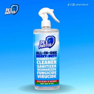 PET PROTEK DISINFECTANT SPRAY (1L) - DEODORIZER PET & HOME SPRAY CLEANER GERMS & VIRUSES PET HYGIENE DOG CAT GROOMING