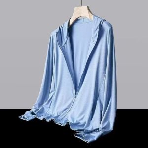 Lụa băng lỏng quần áo chống nắng nhẹ lưới áo khoác thoáng khí ngoài trời mùa hè đi xe đạp Câu cá của nam giới mặt trời-quần Áo