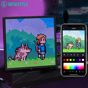 LED Pixel Display 64x64 RGB LED Matrix Panel Programmable Pixel Art Display with Bluetooth APP Control Creative Pixel Screen