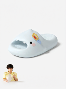 chikoku | Cute Cartoon Shark Thick Sole Anti-slip Slippers Summer Home Wear 1