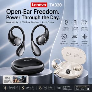 Lenovo | Lenovo Original TA320 Wireless Earphones Bluetooth 5.4 Long Battery Music Gaming Earphone with MIC Waterproof Sport Earbuds Gift