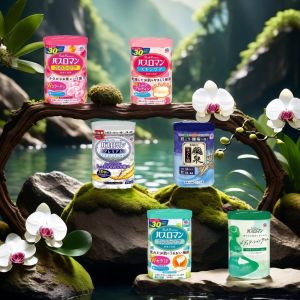 Bath Roman ผงอาบน้ำล้างคราบหนา 600 กรัม ชุด 3 ขวด พร้อมแผ่นทำความสะอาดฟันช้าง 42 แผ่น ผิวเนียนนุ่ม น้ำหอมหอมสดชื่น