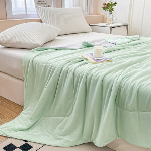 Ice Silk Cool Feeling Summer Air Conditioning Duvet Class a Maternal and Child Grade Comfortable Thin Single Double Children Ice Cream Quilt Machine Washable