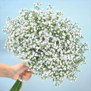 90 หัวประดิษฐ์ดอกไม้ช่อดอกไม้ 61 ซม.พลาสติก Gypsophila ดอกไม้ปลอมสําหรับตกแต่งบ้านงานแต่งงานตกแต่งแจกันอุปกรณ์เสริม