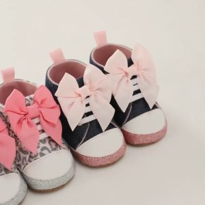 Pink Baby Shoes Binyag Girl Princess Toddler Shoes Newborn Flats Fashion Christening Sandals 0-18M