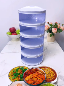 Kitchen Table Dustproof Cover Breathable Hollow out Design Storage Rack for Leftovers And Food Waste Simple Chinese Style