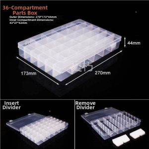 YYBAIO | Transparent Compartmentalized Parts Storage Box