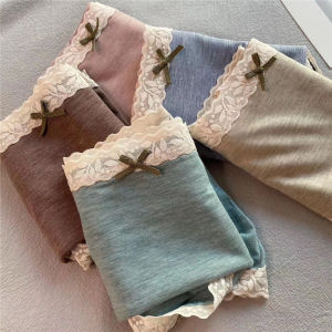 Tieyaduo Premium 5-Pack 2980 Modal Cotton Womens Briefs Small Flat Angle Pure Cotton Crotch Lace Edge Underwear