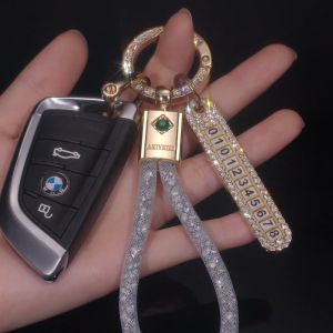 Artificial Diamond Bling Keychain Keyrings Souvenirs Bag Pendant Accessories Key Rope Creative Pendant Gifts