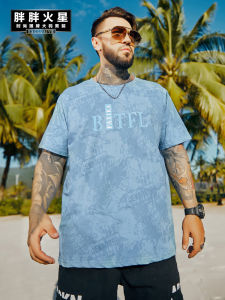 เสื้อยืดแขนสั้นผ้าไหมน้ำแข็งหลวมๆ สำหรับผู้ชายไซส์ใหญ่ ฤดูร้อน กลางแจ้ง ลำลอง คอกลม ระบายอากาศได้ดี ทรงหลวม แฟชั่นลำลอง