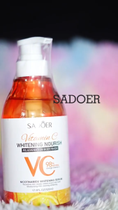 SADOER Vitamin C Body Wash 520ml Whitening Shower Gel Long Lasting Moisturizing Brighten Skin Body Care