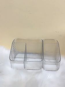 กล่องเก็บตั้งโต๊ะ สำหรับสำนักงานนักเรียน เครื่องสำอางเรียบง่าย โต๊ะแฟ้ม กล่องเก็บเบ็ดเตล็ด ตู้เก็บของพลาสติก การใช้งานปลอดภัย