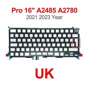 New Laptop Keyboard Backlight UK Big Enter key For MacBook Pro 16" A2485 A2780 Keyboard Backlit Sheet 2021 2023 Year