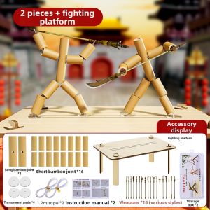 TIANYAMIYA | Battling Bamboo Figure Toy Set For Primary School Students