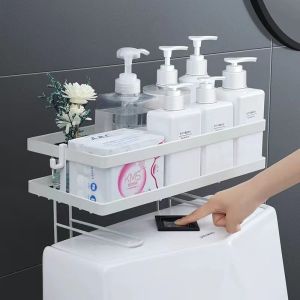 Toilet Storage Holder Rack Refrigerator Storage Bathroom Shelf Shampoo Tray Stand Toilet Organize Support