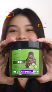 BPOM Cindynal Olive Hair Mask 500gr /  Creambath Meluruskan dan Melembutkan Rambut Ekstrak Minyak Zaitun 500gr
