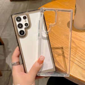 Clear Shockproof Space Hard Case for Samsung S23 S22 S21 Ultra Plus FE A03 A03s A13 A23 A33 A53 A73 A21s Transparent Cover
