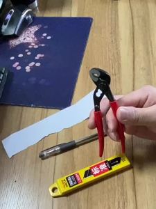 Ultra-Thin 5/6 Inch Multifunctional Mini Pump Clamp Small Pipe Pliers Crescent Wrench No Button 4-Stop Spanner Tool
