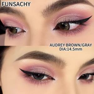 FUNSACHY 1Pair New Colored Contact Lenses for Eyes Big Black Eye Lens Natural Yearly Cosmetics Beauty Women Men Pupils Fast Ship