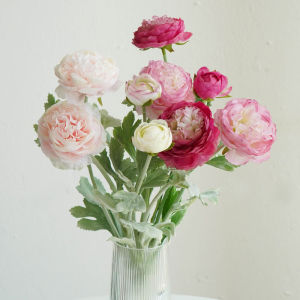 Lilac Artificial Peony Flowers Home Decorative Table Centerpieces Living Room Dining Table Arrangement Silk Flower Bouquet