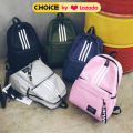 beg sekolah Fashion student school style solid color shoulders bag Korean version girl backpack large capacity. 
