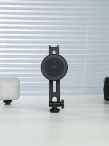 JJC | JJC Magnetic Phone Mount Camera Phone Holder for iPhone 17 16 15 14 with Cold Shoe 1/4 Thread Tripod Mount Vertical Horizontal