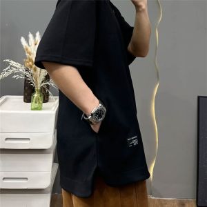 Ice Silk Hidden Pocket T-Shirt round Neck Short Sleeve Loose Fit Large Size Quick Dry Summer Trendy Work Casual Youth Fashion
