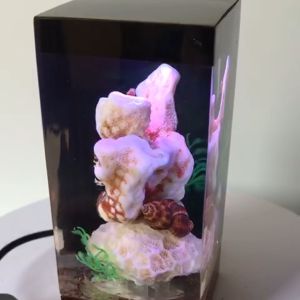 [Bản Đặc Biệt] Đèn San Hô Ốc Biển Khối Epoxy Đèn Ngủ Đèn Trang Trí Mẫu DEP-V.d1