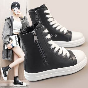 Sepatu boots fashionmid-calf street styleformalcasual heelsdaily casual
