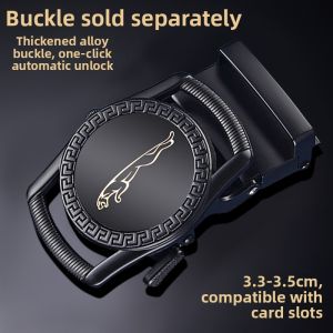 Automatic Buckle Leather Belt Tip 3.5cm