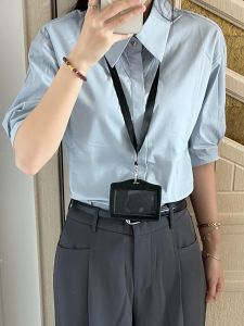 XUSHAN | Design Loose Interview Workplace Womens Short Sleeve Shirt