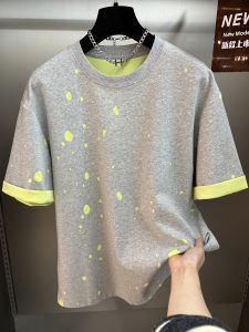 High-End European Cotton round Neck Short Sleeve T-Shirt Womens Loose Fit Spring New Design Sensation Fashionable Top