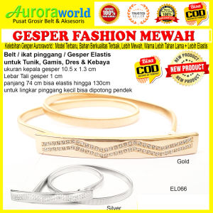 Belt wanita gesper elastis untuk dress gamis tunik ikat pinggang fashion