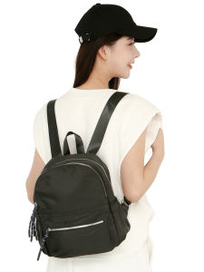 Waterproof Nylon Ladies Casual Travel Backpack Multi-Pocket Lightweight Dual-Shoulder Student Commuter Bag Street Trend Shell Shape