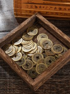 Copper Coins Loose Money Brass Qing Dynasty Five Emperors Coins Kangxi Shunzhi Qian Long Reign Pure Copper a Bucket of Gold Treasure Bowl Decorations Antique Coin