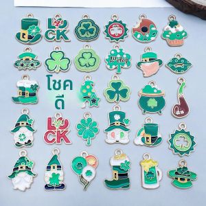 จี้โลหะผสมเคลือบลายเทศกาลเซนต์ทรอปิก 5 ชิ้น/30 ชิ้น สำหรับทำเครื่องประดับ DIY พวงกุญแจ ต่างหู จี้สำหรับสร้อยข้อมือ สร้อยคอ