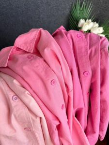 Dopamine Hong Kong Style Retro Polo Collar Loose Casual Versatile Commute Shirt Pure Cotton Button up Long Sleeve Classic Color