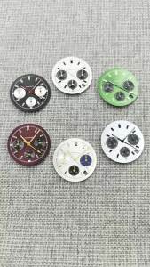 Starry Sky 30mm High Quality Red Panda Watch Dial Green Luminous Watch Hands Suitable For VK63 Quartz Movement Watch Accessories