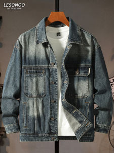 LIANSENNIAO | Áo Khoác Jeans Rửa Mòn Thời Trang Retro Dư Dả