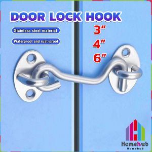 Homehub Windows Lock Stainless Steel Hook Locks Shower Room Hardware Accessories
