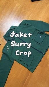 SURY Jaket Crop Top Wanita Korea Fashion/Jaket Crop Top/Atasan Wanita/Jaket Bomber