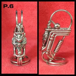 พวงกุญแจสแตนเลสหน้ามังกร งานทำมือ