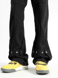 American High Street Slightly Flared Jeans Women Trendy Retro Straight-leg Stylish Vibe Pants Men High Waist Pants